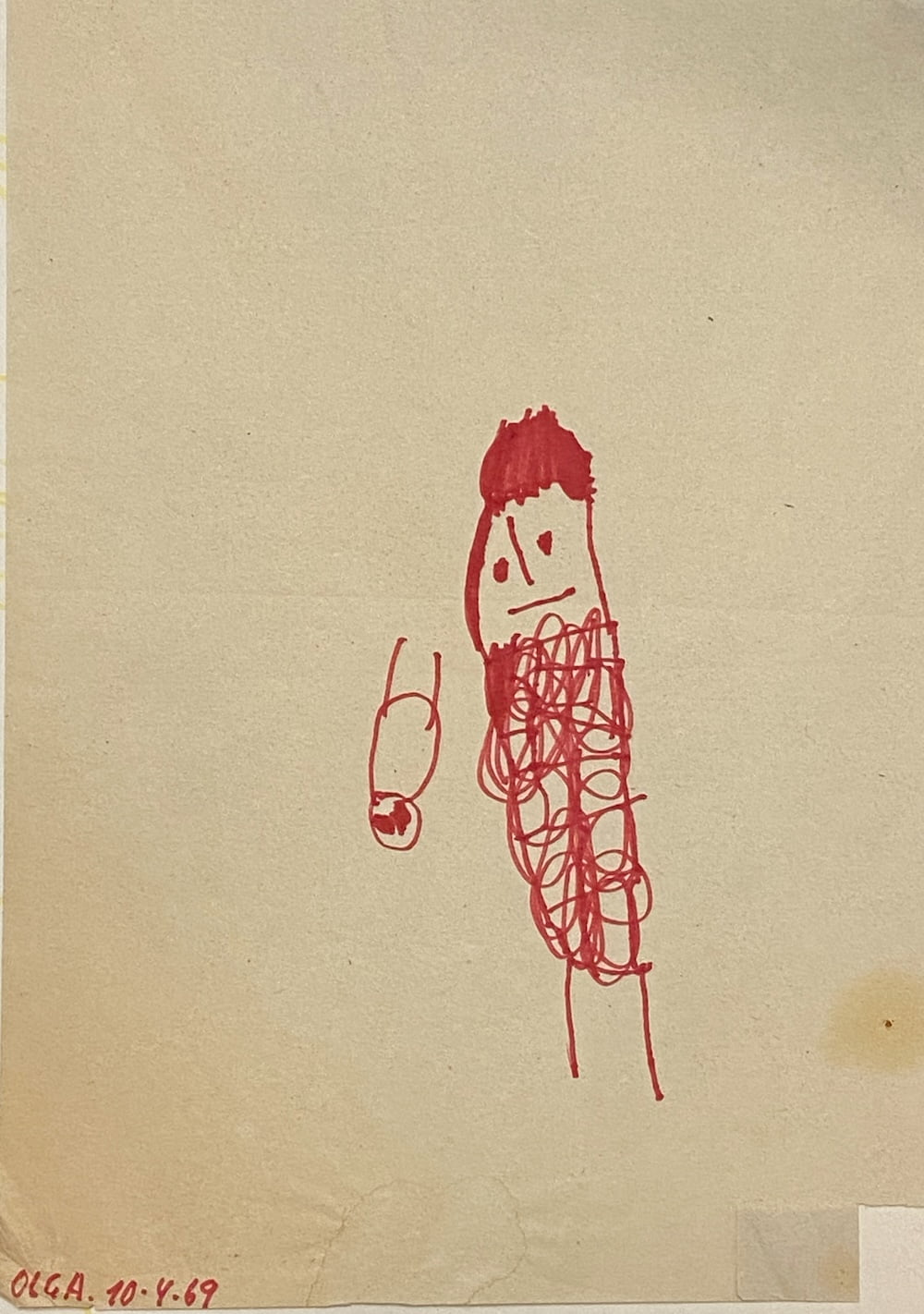 Rote Figur von Olga Lunow