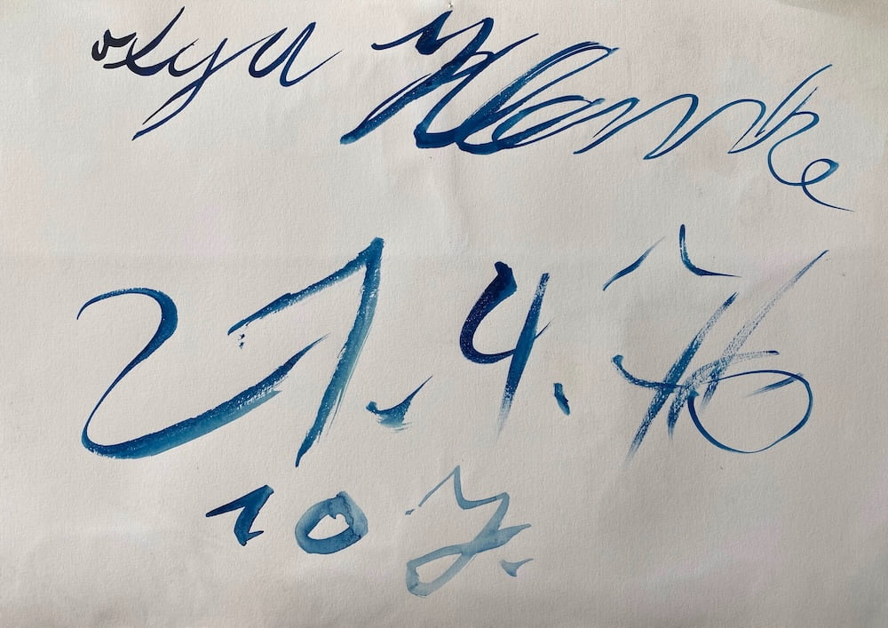 Schrift von Olga Lunow